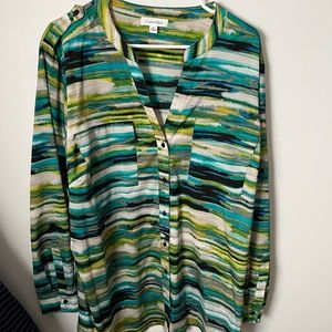 Calvin Klein button down blouse
